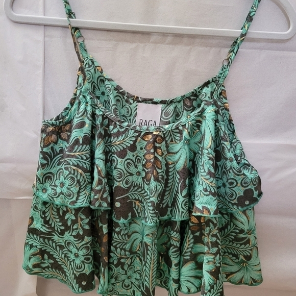 NWT $85 Boho Flowy Ruffle Babydoll Tank Top - Picture 14 of 14